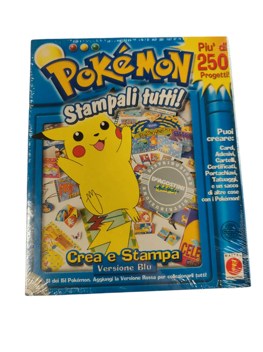 Pokemon stampali tutti versione blu sigillata